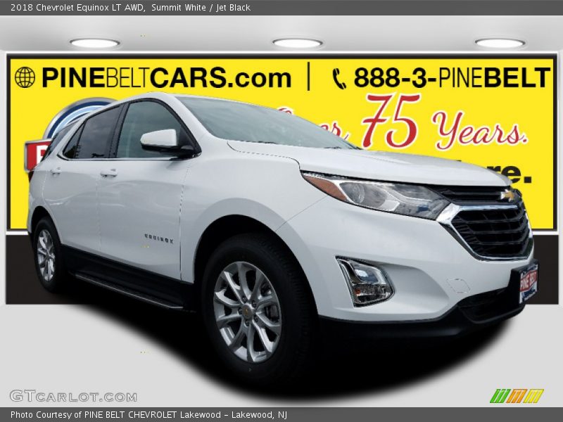 Summit White / Jet Black 2018 Chevrolet Equinox LT AWD
