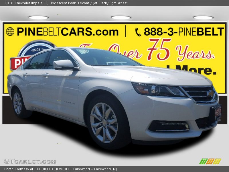 Iridescent Pearl Tricoat / Jet Black/Light Wheat 2018 Chevrolet Impala LT