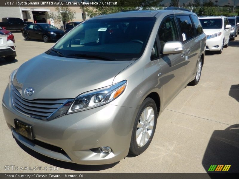 Creme Brulee Mica / Chestnut 2017 Toyota Sienna Limited AWD