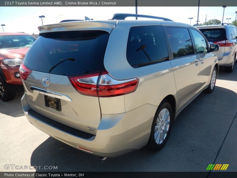 Creme Brulee Mica / Chestnut 2017 Toyota Sienna Limited AWD