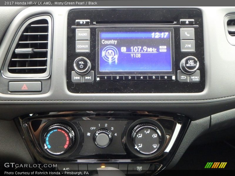Misty Green Pearl / Black 2017 Honda HR-V LX AWD