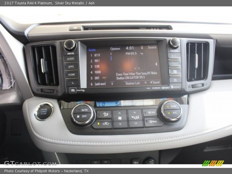 Silver Sky Metallic / Ash 2017 Toyota RAV4 Platinum