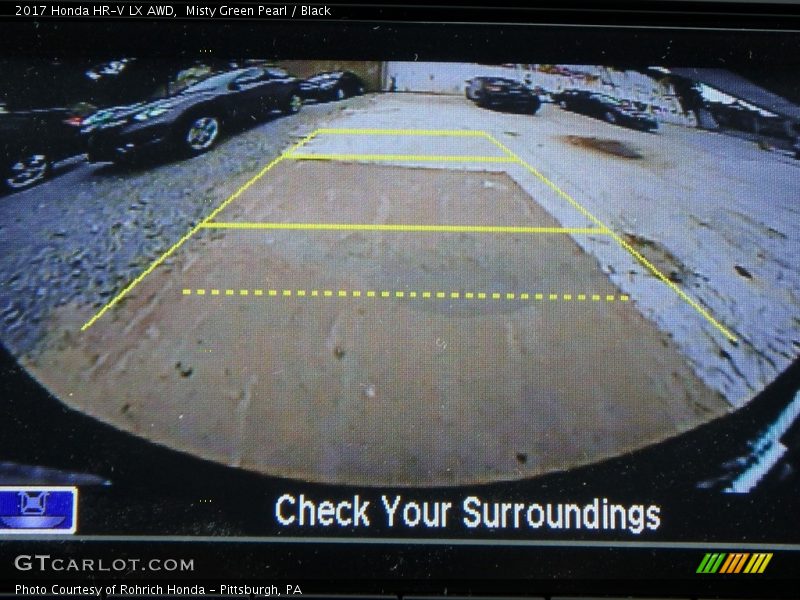 Misty Green Pearl / Black 2017 Honda HR-V LX AWD