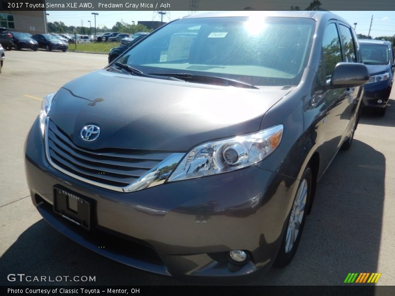 Predawn Gray Mica / Ash 2017 Toyota Sienna XLE AWD