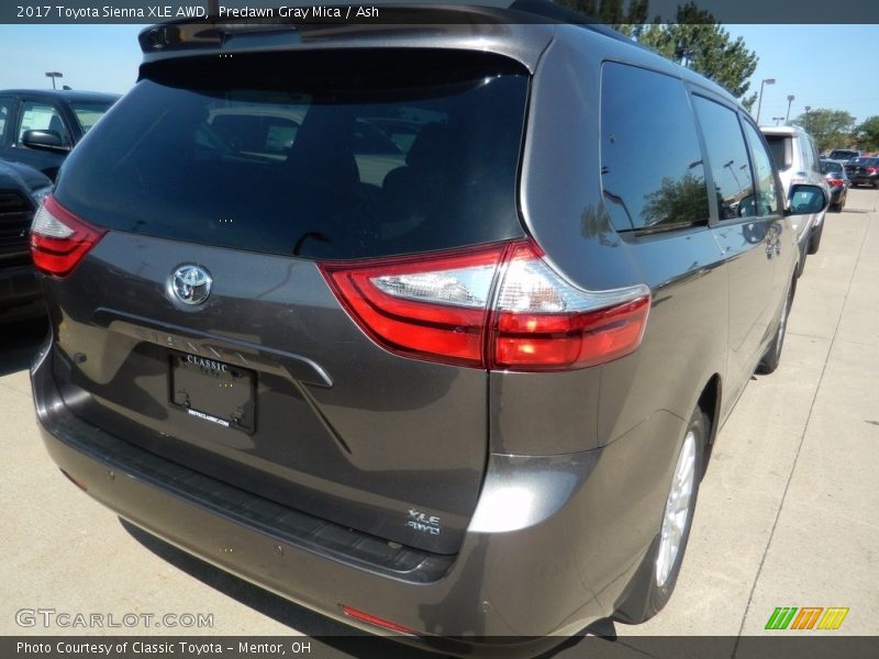 Predawn Gray Mica / Ash 2017 Toyota Sienna XLE AWD