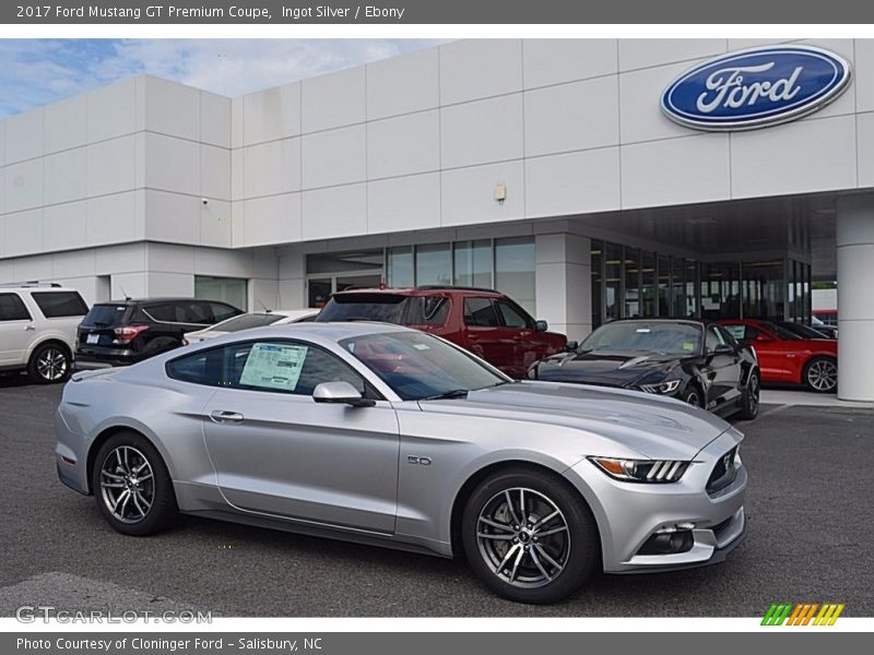 Ingot Silver / Ebony 2017 Ford Mustang GT Premium Coupe