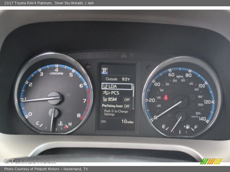 Silver Sky Metallic / Ash 2017 Toyota RAV4 Platinum