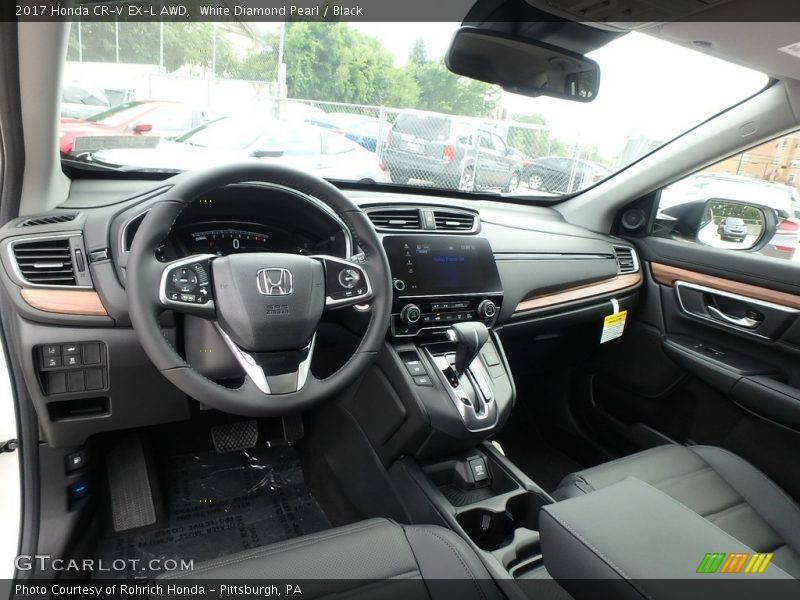 White Diamond Pearl / Black 2017 Honda CR-V EX-L AWD
