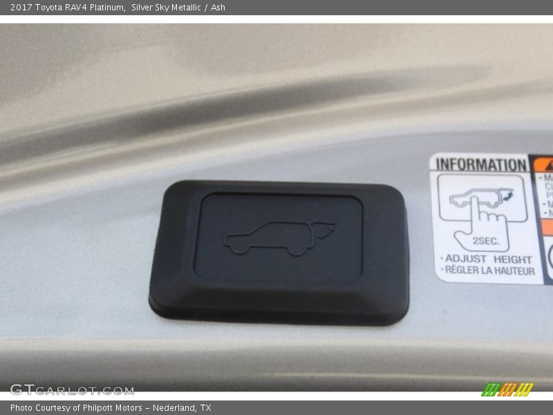 Silver Sky Metallic / Ash 2017 Toyota RAV4 Platinum