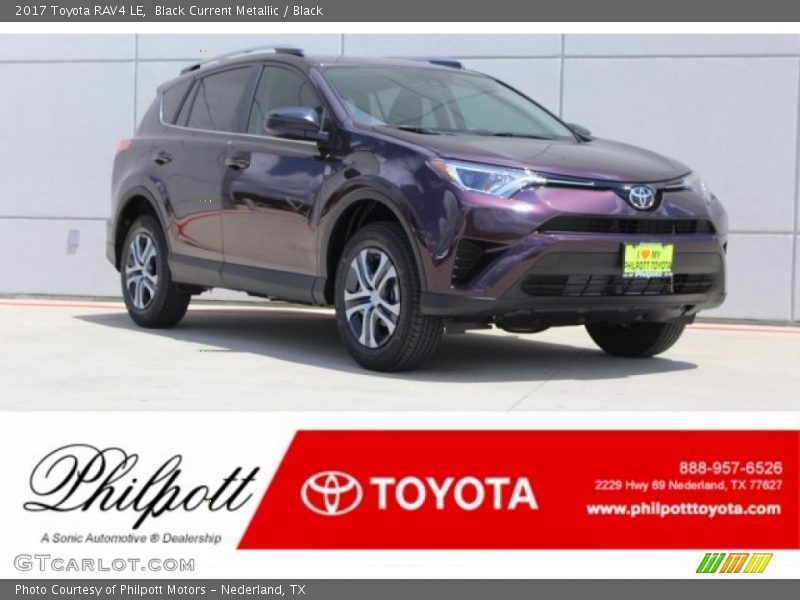Black Current Metallic / Black 2017 Toyota RAV4 LE
