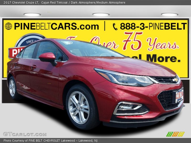 Cajun Red Tintcoat / Dark Atmosphere/Medium Atmosphere 2017 Chevrolet Cruze LT