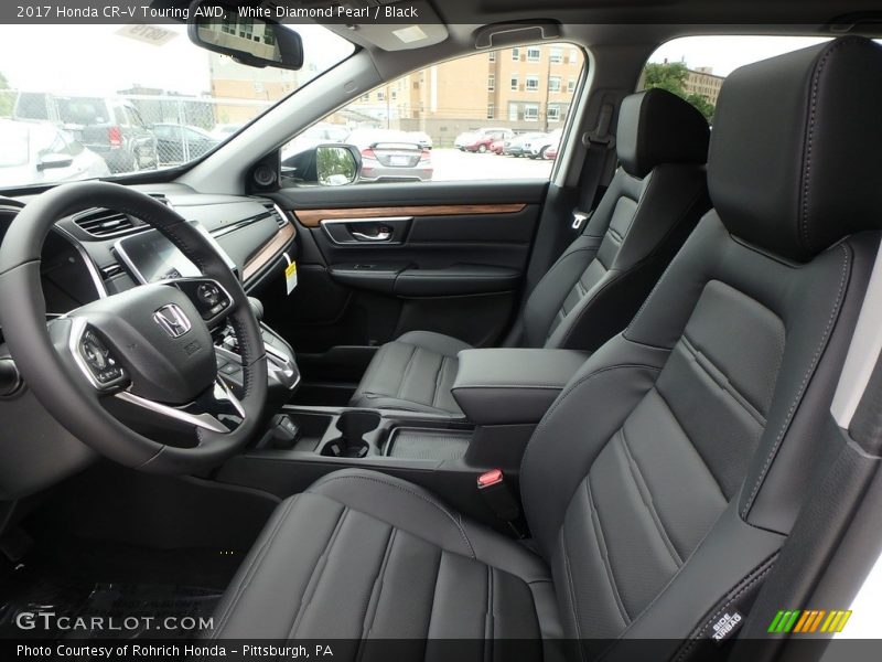 White Diamond Pearl / Black 2017 Honda CR-V Touring AWD