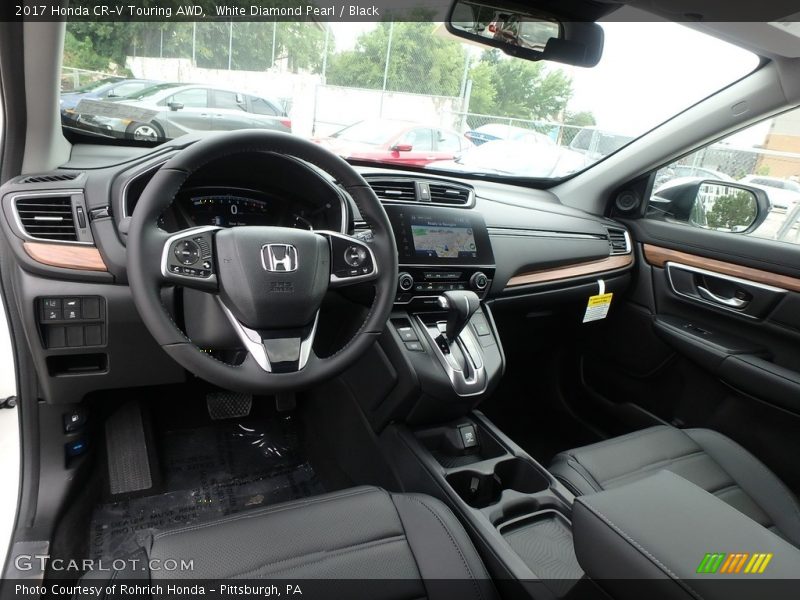 White Diamond Pearl / Black 2017 Honda CR-V Touring AWD