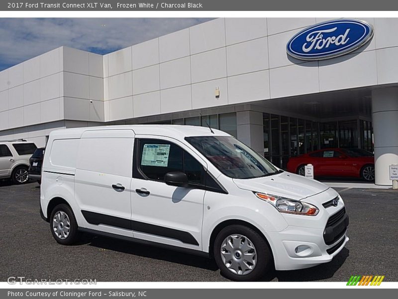 Frozen White / Charcoal Black 2017 Ford Transit Connect XLT Van