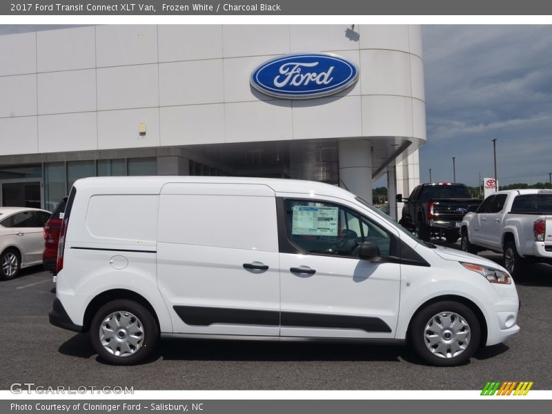 Frozen White / Charcoal Black 2017 Ford Transit Connect XLT Van