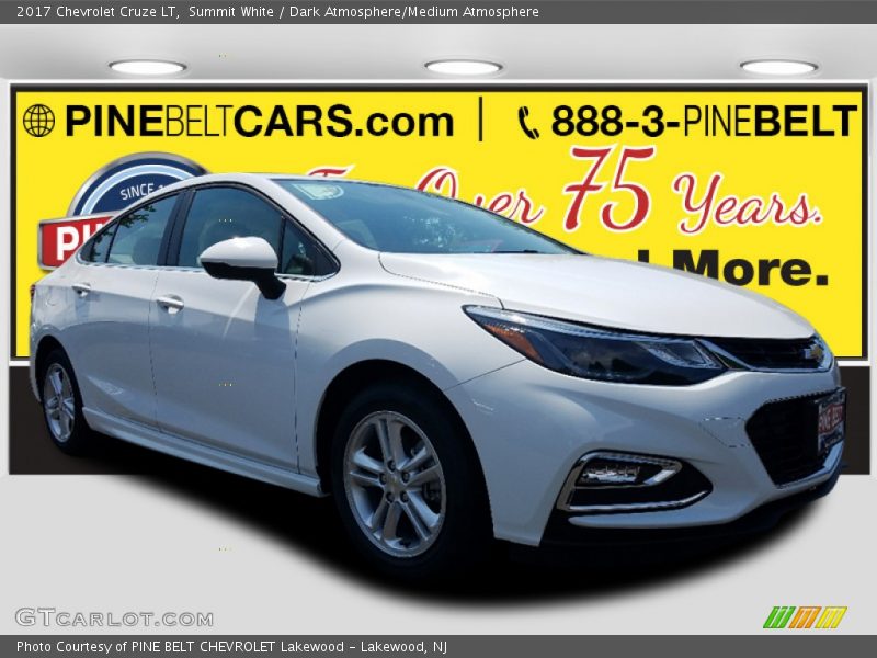 Summit White / Dark Atmosphere/Medium Atmosphere 2017 Chevrolet Cruze LT
