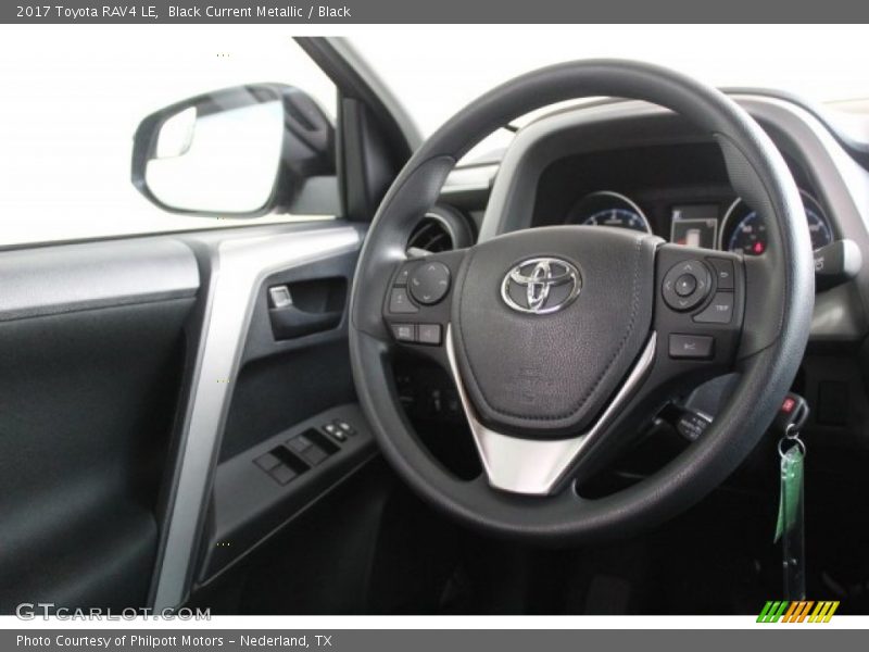 Black Current Metallic / Black 2017 Toyota RAV4 LE