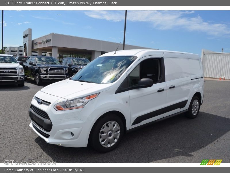 Frozen White / Charcoal Black 2017 Ford Transit Connect XLT Van
