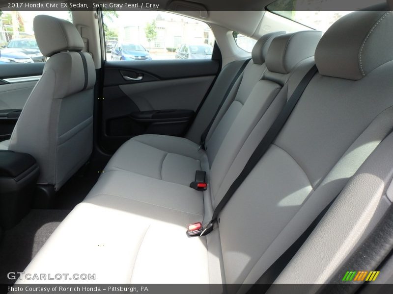 Sonic Gray Pearl / Gray 2017 Honda Civic EX Sedan