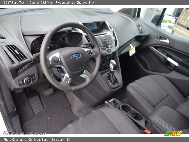 Frozen White / Charcoal Black 2017 Ford Transit Connect XLT Van