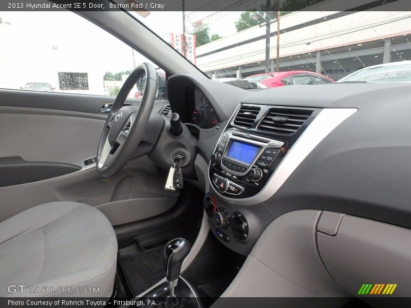 Boston Red / Gray 2013 Hyundai Accent SE 5 Door