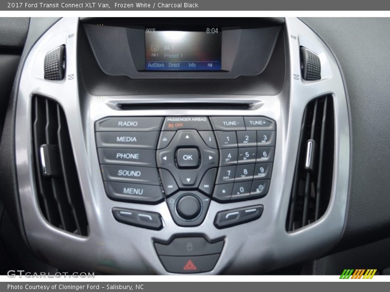 Frozen White / Charcoal Black 2017 Ford Transit Connect XLT Van