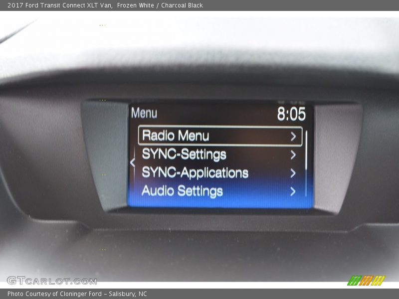 Frozen White / Charcoal Black 2017 Ford Transit Connect XLT Van