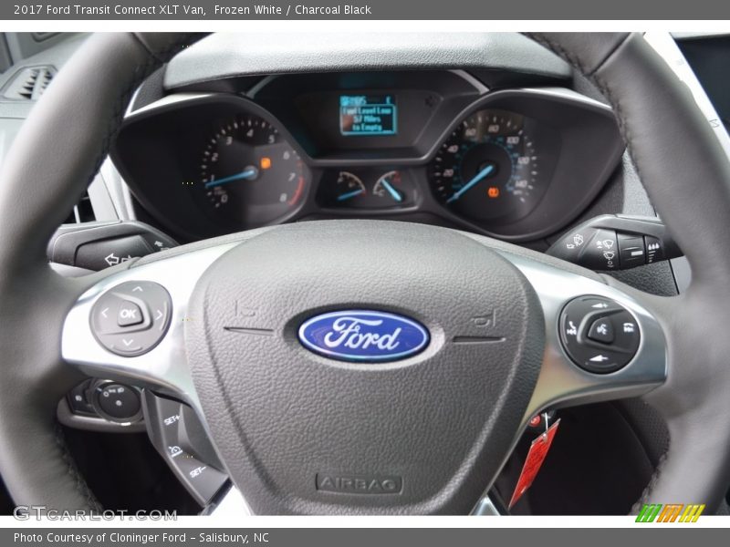 Frozen White / Charcoal Black 2017 Ford Transit Connect XLT Van