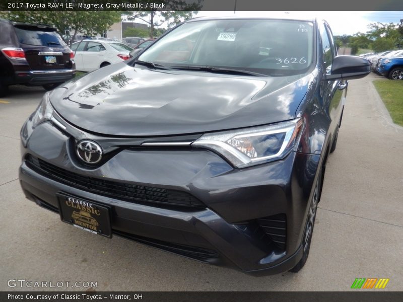 Magnetic Gray Metallic / Black 2017 Toyota RAV4 LE