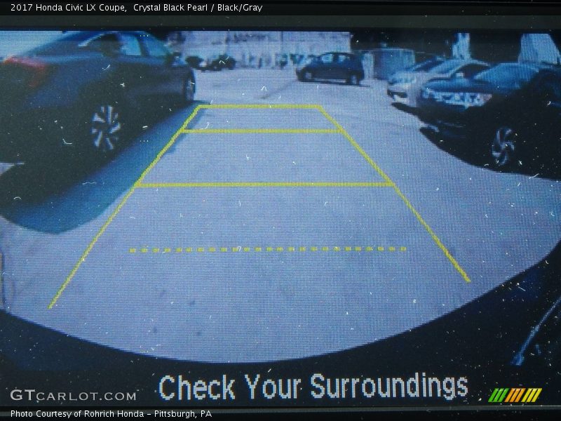 Crystal Black Pearl / Black/Gray 2017 Honda Civic LX Coupe