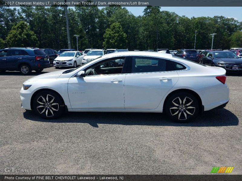 Iridescent Pearl Tricoat / Dark Atmosphere/Loft Brown 2017 Chevrolet Malibu LT