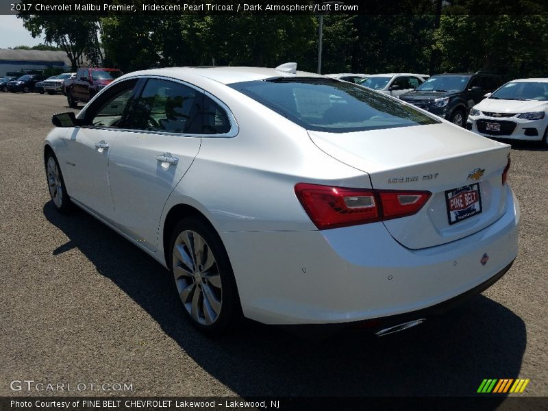 Iridescent Pearl Tricoat / Dark Atmosphere/Loft Brown 2017 Chevrolet Malibu Premier