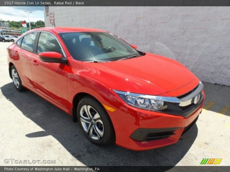Rallye Red / Black 2017 Honda Civic LX Sedan