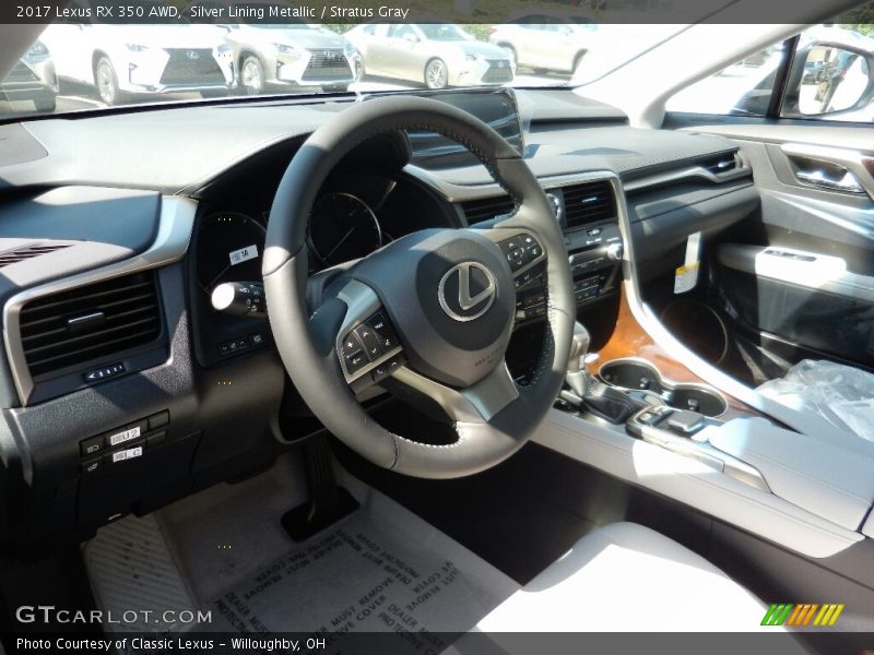 Silver Lining Metallic / Stratus Gray 2017 Lexus RX 350 AWD