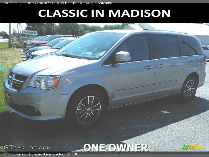 Billet Metallic / Black/Light Graystone 2017 Dodge Grand Caravan SXT