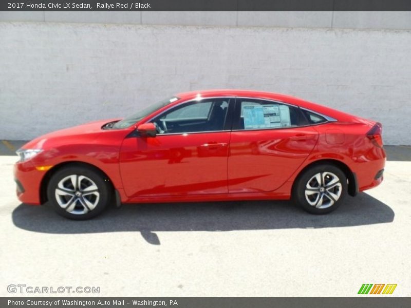 Rallye Red / Black 2017 Honda Civic LX Sedan