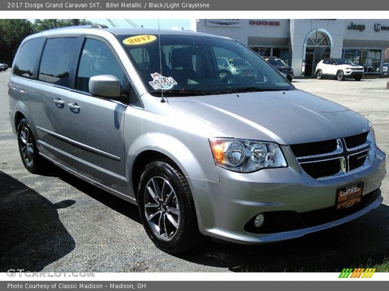 Billet Metallic / Black/Light Graystone 2017 Dodge Grand Caravan SXT
