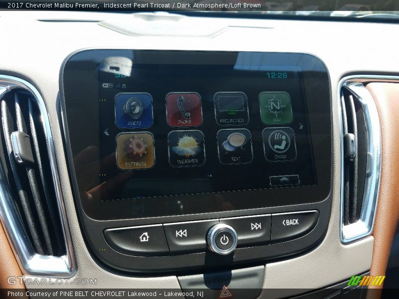 Iridescent Pearl Tricoat / Dark Atmosphere/Loft Brown 2017 Chevrolet Malibu Premier
