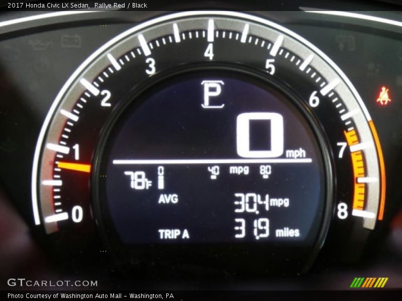 Rallye Red / Black 2017 Honda Civic LX Sedan
