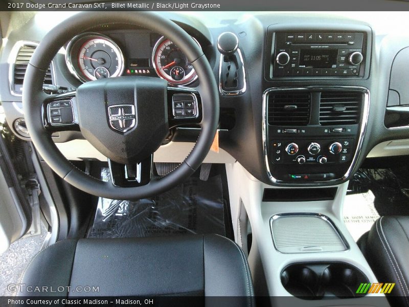 Billet Metallic / Black/Light Graystone 2017 Dodge Grand Caravan SXT
