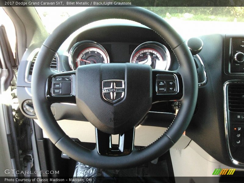 Billet Metallic / Black/Light Graystone 2017 Dodge Grand Caravan SXT