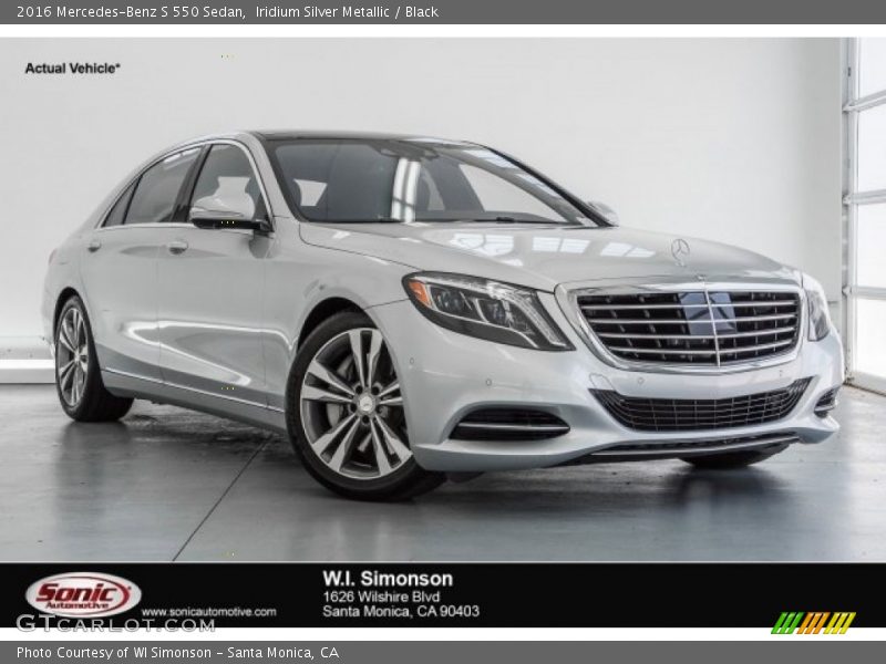 Iridium Silver Metallic / Black 2016 Mercedes-Benz S 550 Sedan