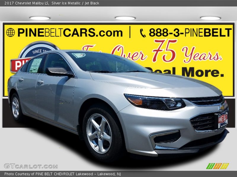 Silver Ice Metallic / Jet Black 2017 Chevrolet Malibu LS