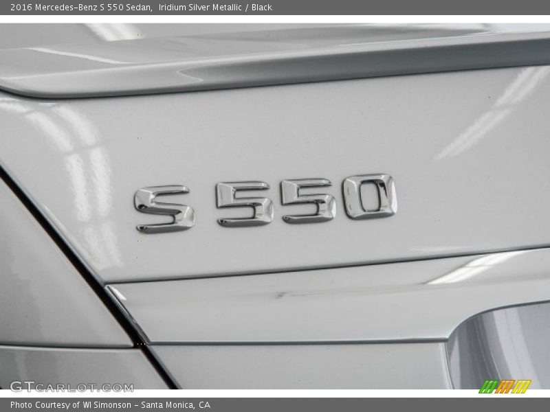 Iridium Silver Metallic / Black 2016 Mercedes-Benz S 550 Sedan