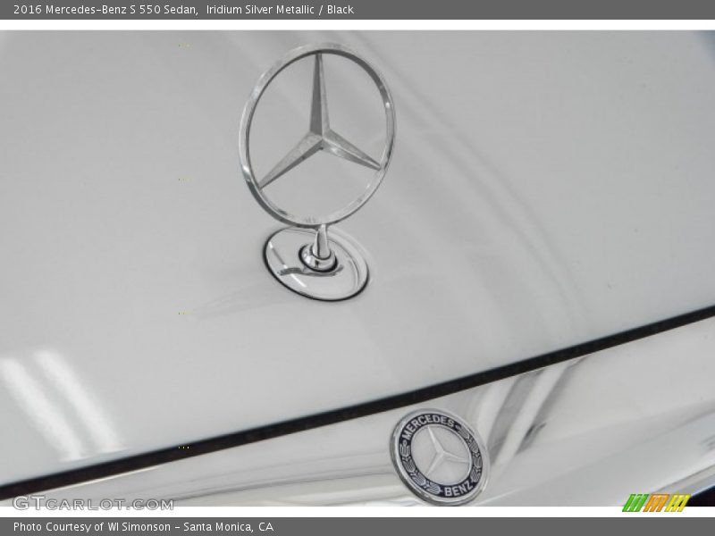 Iridium Silver Metallic / Black 2016 Mercedes-Benz S 550 Sedan