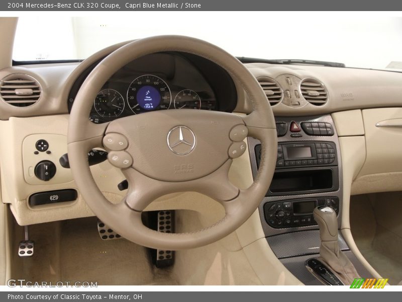 Capri Blue Metallic / Stone 2004 Mercedes-Benz CLK 320 Coupe
