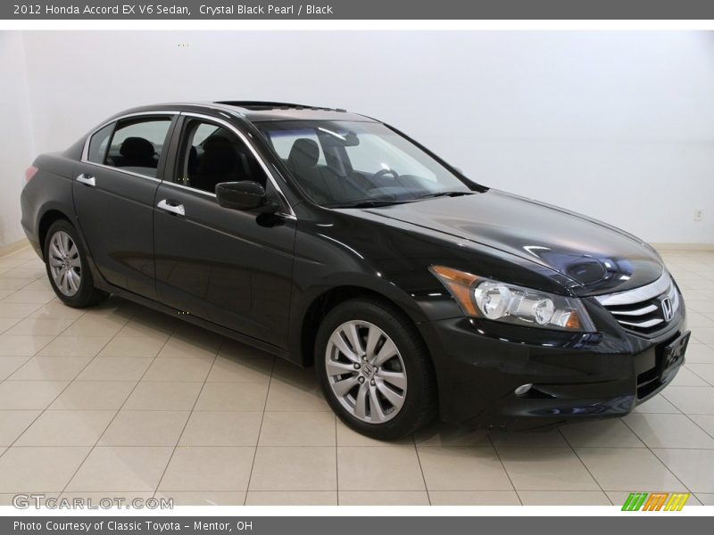 Crystal Black Pearl / Black 2012 Honda Accord EX V6 Sedan