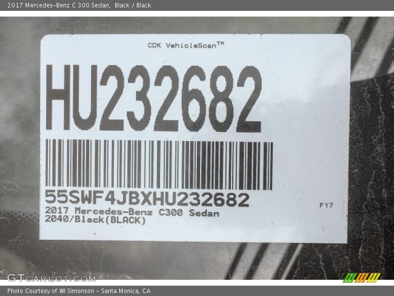Black / Black 2017 Mercedes-Benz C 300 Sedan