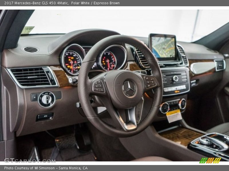 Polar White / Espresso Brown 2017 Mercedes-Benz GLS 450 4Matic