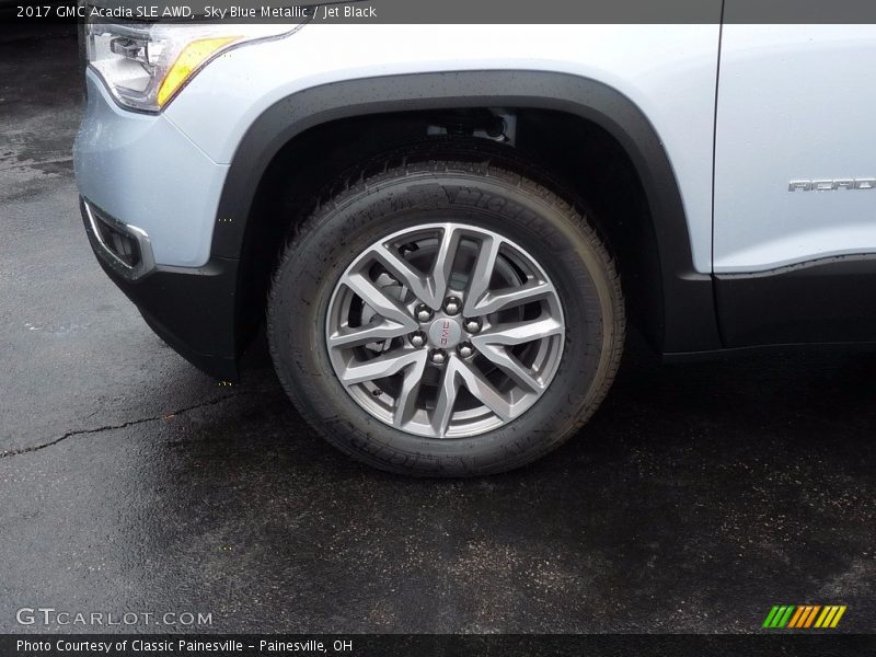 Sky Blue Metallic / Jet Black 2017 GMC Acadia SLE AWD